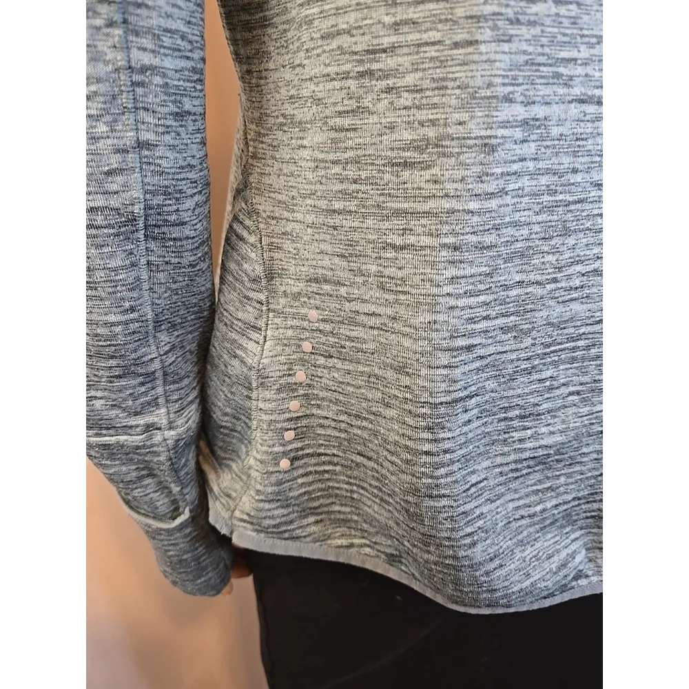 Nike Womens Blue Heathered Dri-Fit Quarter Zip Running Top Size Medium